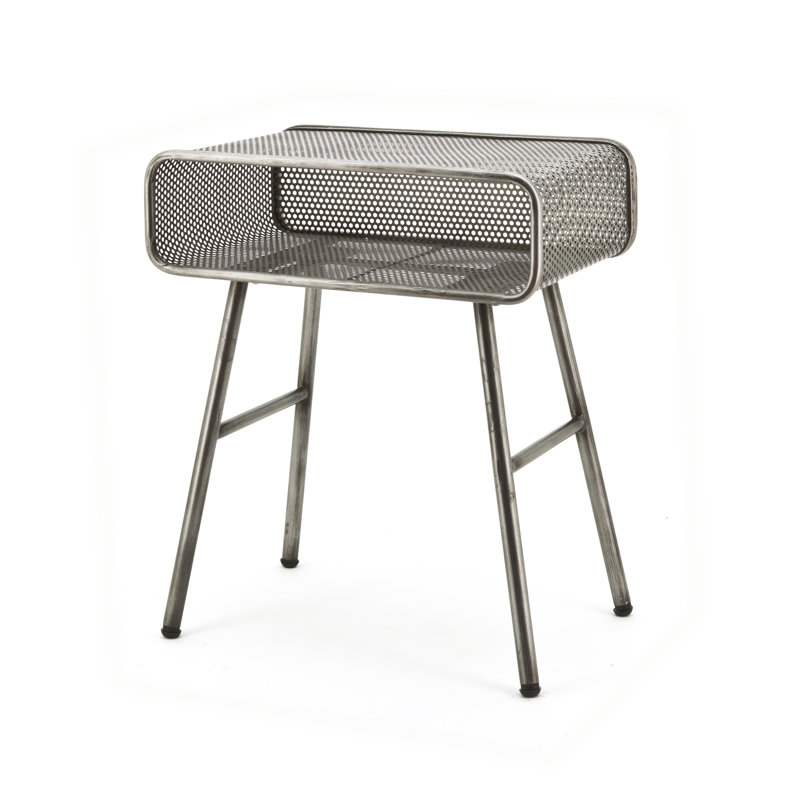 By Boo Industrial Silver Metal Nightstand Yow Wayfair